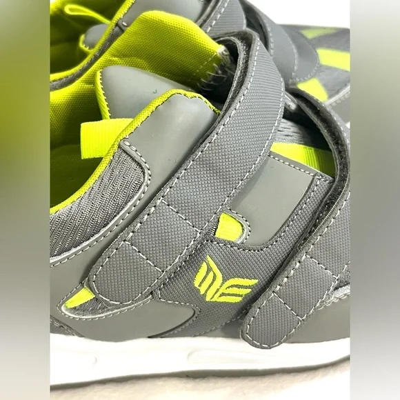 Mt. Emey Youth Gray & Yellow Wide Extra Depth Athletic Walking Shoes Sneakers - Picture 2 of 15